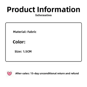 Detailed fabric material specification and 1.5CM size parameters for pearl headband