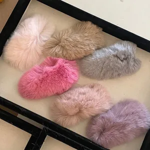 Pince à Cheveux Mignonne en Fourrure de Lapin Grande Peluche BB Clip Épingle à Cheveux Latérale Élégante d'Hiver Femme