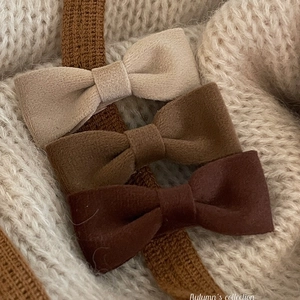 Women Velvet Bowknot Hair Clips Mini Side Barrettes Maillard Color Fashion Handmade Bangs Clip Hair Accessories Jewelry