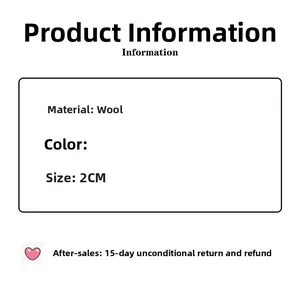 Detailed specifications of 2CM vintage yarn headband with metal plate material details