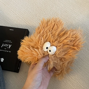 Bandeau peluche rigolo avec grands yeux pour le lavage du visage et le maquillage
