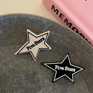 Barrette à Cheveux en Acrylique Étoile à Cinq Branches Mignonne pour Femmes Style Y2K Pince à Frange Faite à la Main