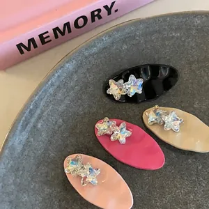 Y2K Stern Strass Haarspangen Glänzende Legierung Süßigkeiten Farbe Welle Seiten Pony Clips Für Damen Mädchen Süße Mode Haar Zubehör