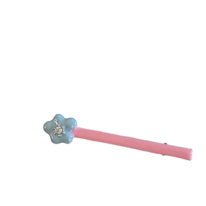 Rosa und blauer Entenschnabel-Haarclip mit blauem Stern und funkelndem Edelstein