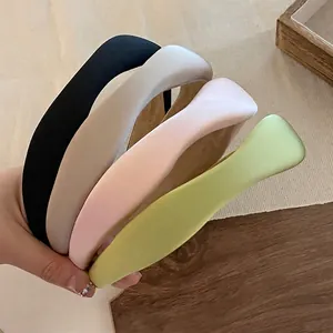 Satin Padded Sponge Headband Irregular Lines Fashion Texture Hair Hoop Sweet Fabric Hair Accessories For Women Daily
