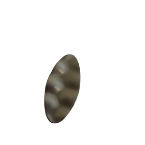 Minimalist silver wavy metal hair clip with a polished mirror finish for women