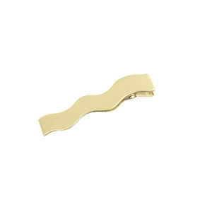 Pince à cheveux ondulée en métal doré avec un design minimaliste type crocodile