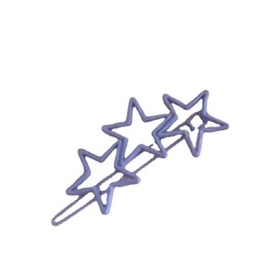 Barrette à cheveux étoile violet macaron avec finition mate pour femmes et filles tendance