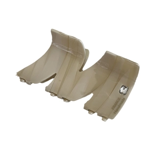 Molla per capelli in acetato beige con design a onde e dettaglio in strass luce