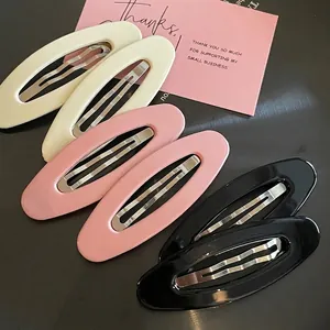 Grande Barrette à Cheveux Ovale en Acrylique de Style Coréen pour Femmes Mode Géométrique Clips à Cheveux Accessoires