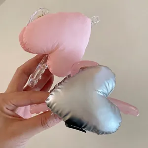 Pinces à Cheveux Mignonnes en Forme de Coeur de Style Coréen Grande Pince Requin en Acrylique pour Femmes Accessoires de Mode
