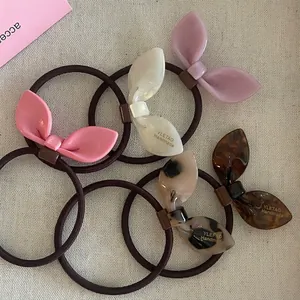 Élastique à Cheveux Nœud en Acétate Style Coréen pour Femme Bandeau Élastique Minimaliste Accessoires de Coiffure