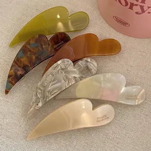 Korean Style Minimalist Acetate Cloud Hair Clip Tortoiseshell Marble Texture Spring Clip Elegant French Style Hair Accessories For Women