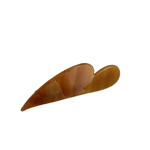 Elegant amber marble acetate hair clip with clouds shape and handmade craftmanship
