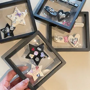 Colección de Pinzas para el Pelo Y2K Rosa Diamantes Imitación Corazón Estrella para Mujer Acrílico Perla Artificial Accesorios Pelo