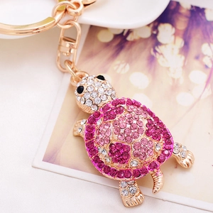 Creativo Portachiavi Tartaruga Marina Con Strass Lega Di Zinco Placcato Oro Ciondolo Borsa Animale Per Donna Gioielli Regalo