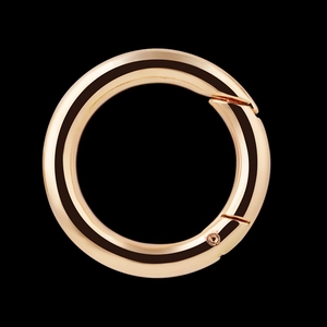 High-polished rose gold spring gate ring for DIY keychains and handbag hardware