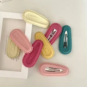 Lovely Matte Letter Print Hair Clips For Women Girls Geometric Duckbill Clips Casual Fashion Hair Accessories