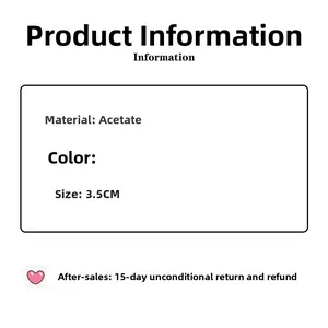 Detailspezifikationen mit 3,5 cm Länge und Informationen zum hochwertigen Acetatmaterial