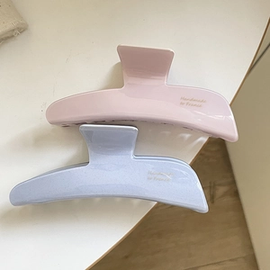 Pince à Cheveux en Acétate Style Français Élégant Minimaliste Texture Gelée Accessoires de Coiffure pour Femmes Rose Violet Bleu