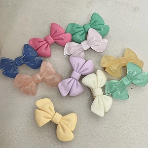 Lot de barrettes nœuds papillon aux tons crème avec texture marbrée pour filles