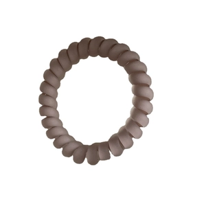 Matte braune Spirale Telefonkabel Haargummi mit elastischem nahtlosem Finish