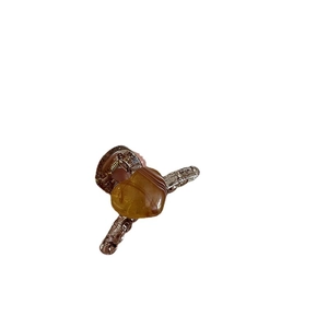 Translucent amber heart hair claw clip with a secure grip for stylish hair styling