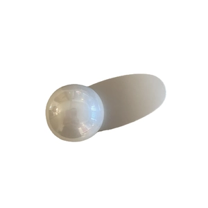 Elegante fermaglio per capelli argento con sfera madreperla lucida per donna