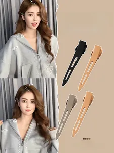 Hair root volumizing clips set in four matte colors for lifting flat hair styling