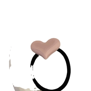 Élastique à cheveux cœur rose avec corde noire haute élasticité pour coiffure femme
