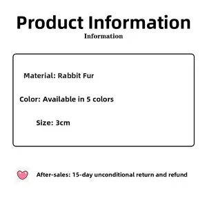 Détail de serre-tête en peluche fausse fourrure de lapin, largeur 3cm, cinq coloris