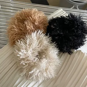 Chouchous en Peluche Douce pour Femmes en Fausse Laine d'Agneau Élastiques Doux Bandeaux Cheveux Poilus pour Filles Accessoires Quotidiens