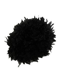Chouchou élastique en fausse laine noire pour coiffures queue de cheval et chignon
