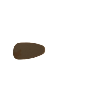 Minimalist coffee brown oval acetate hair clip with smooth finish on white background