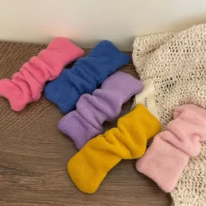 Pince à Cheveux BB en Peluche Plissée de Style Coréen Pour Femmes Hiver Chaud Ondulé Tissu Accessoire de Coiffure Mode