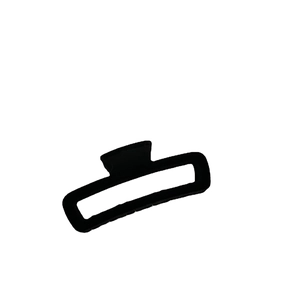 Minimalist black flocked geometric hair claw clip for women's daily styling accessories