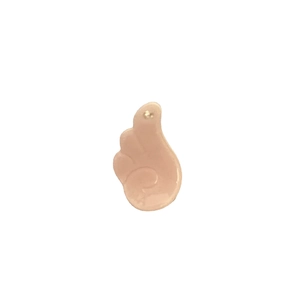 Cute acetate star wing hair claw clip in pastel pink resin for elegant hairstyling