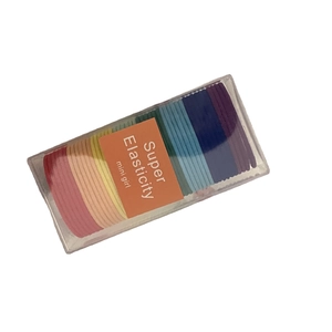 Colorful high elasticity hair bands set in transparent box for girls and kids