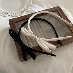 Eleganter Haarreif Mit Französischem Schleifenknoten Für Damen Einfarbiger Stoffschwamm-Haarband Süßer Haarschmuck Alltag Party