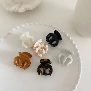 Koreanisch INS Minimalistisch Acetat Mini Haarkralle Klein Schachbrett Irisierend Muster Hai Haarklammern Damen Haarschmuck