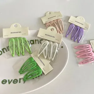 Colorful Drip Paint Snap Hair Clips For Women Girls Small Fresh Water Drop BB Clips Korean Style Hair Styling Accessories