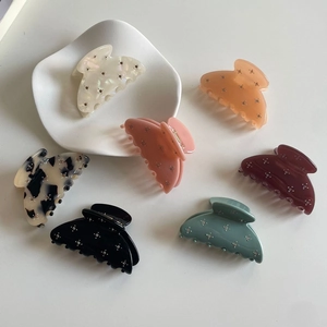 Lot de 7 pinces à cheveux colorées en acétate avec strass pour coiffage quotidien