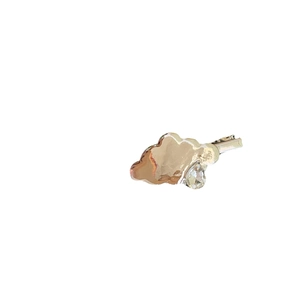 Polished silver butterfly hair clip with heart zircon stone for y2k aesthetic styling