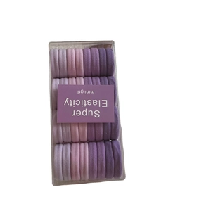 Pastel candy color hair ties set in a transparent box with high elasticity for girls