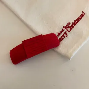 Rotes Stoff-Haarband mit Herzmuster und Label für Damen, trendiges Haar-Accessoire-Set