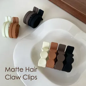 Fermagli per Capelli in Acrilico Opaco Stile INS Coreano per Donna Minimalista Geometrico Curvo a Becco d'Anatra Accessorio