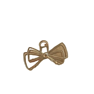 Elegant hollow butterfly hair claw clip in champagne gold metal with a geometric finish