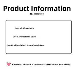 Detailed size specifications for a macaron braided headband with 2cm width info