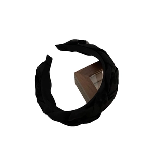 Elegant black woven mesh headband with French twist style for women hair accessory