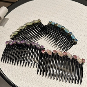 Pettine per Capelli Coreano in Cristallo Strass a Forma di Pesce Fermaglio Donna Pettinino in Resina Accessorio per Capelli
